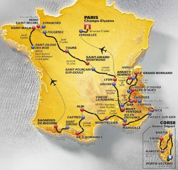 Tour de France 2013. Le parcours #2